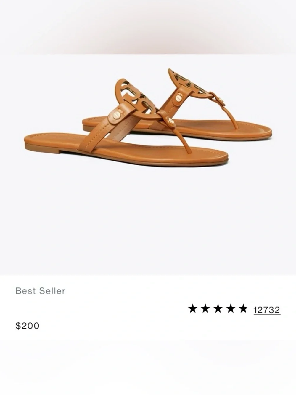 Tory Burch Miller Vintage Vachetta Leather Sandals